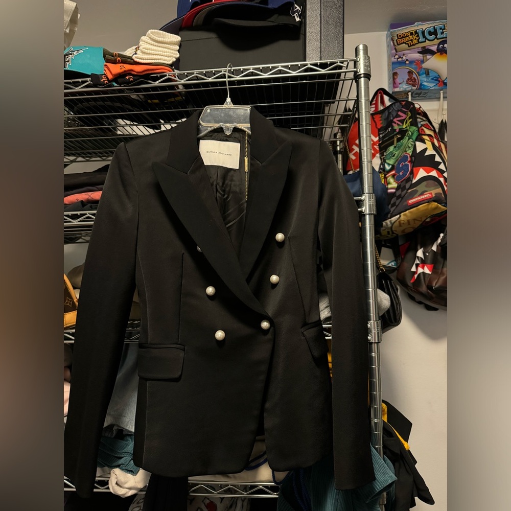 camilla and marc blazer with pearl buttons